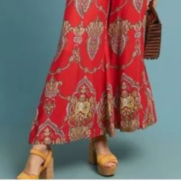 Anthropologie Ettitwa Wide Leg Pants Sz 8 - Picture 2 of 10